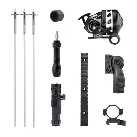 Advanced Bowfishing Kit for BAT: BL33 Spincast Reel, Bowfishing Arrows, Green Laser Sight & More