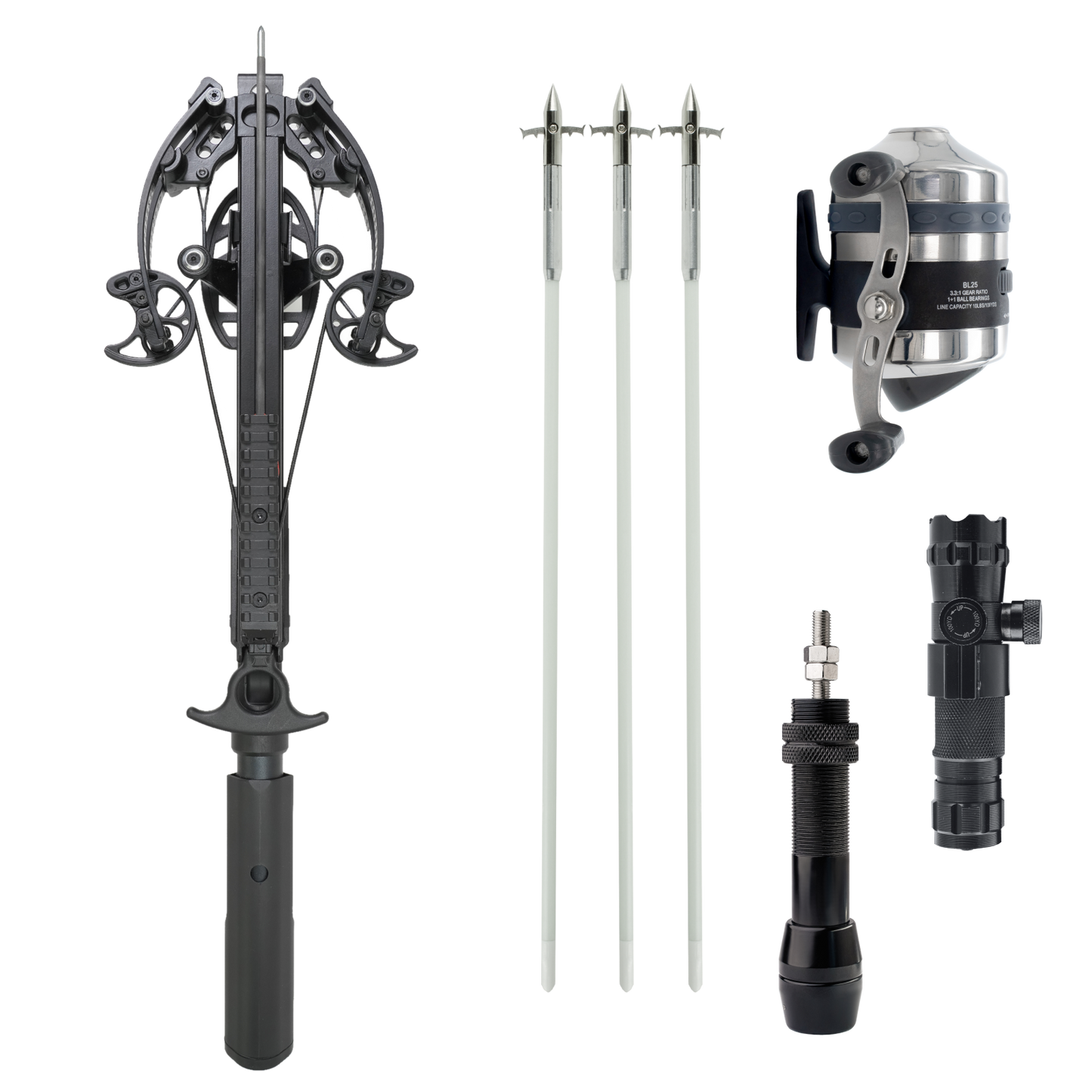 Pack Bowfishing pour Arbalète BAT avec Crosse en L