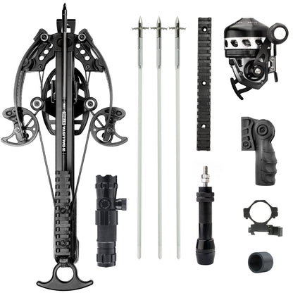 Bowfishing All-in Bundle: BAT Crossbow BL33 Reel Arrows & More