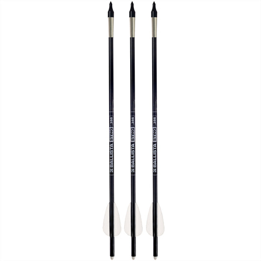 Sting Micro-Diameter Carbon Crossbow Bolts with SS Penetrator Inserts - 16" - 3-Pack