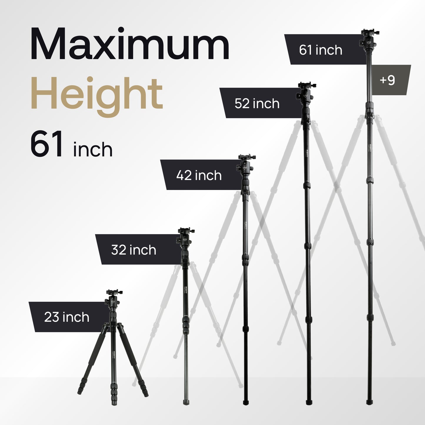 Mighty Tactical Tripod 303 with Picatinny Adapter w/ Carry Bag