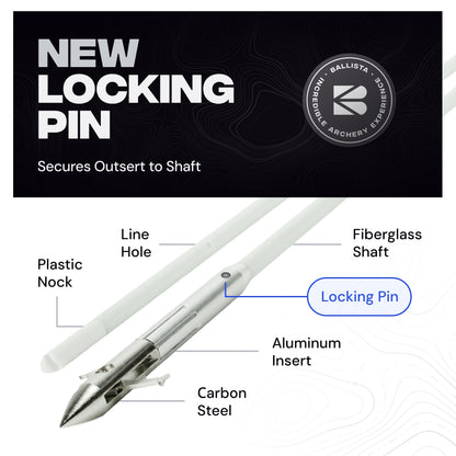 Bowfishing Arrows for Pistol Crossbow BALLISTA BAT (Pack of 3)