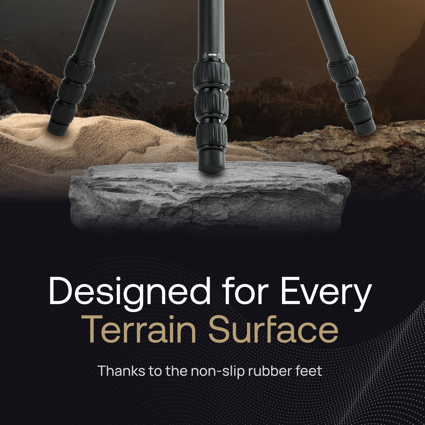 Tripod Hunting & Outdoor Tripod 303 – 155cm Max, 10KG Load Capacity w/ Carry Bag