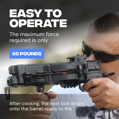 Mini BAT Reverse Crossbow with Magazine - 340 FPS, 150lbs - Refurbished