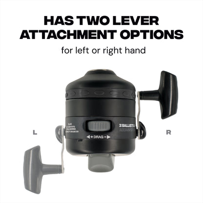 archery fishing reel left hand AquaSnipe BL40 Bowfishing Reel for Bowfishing, Slingshots & Casting Rods