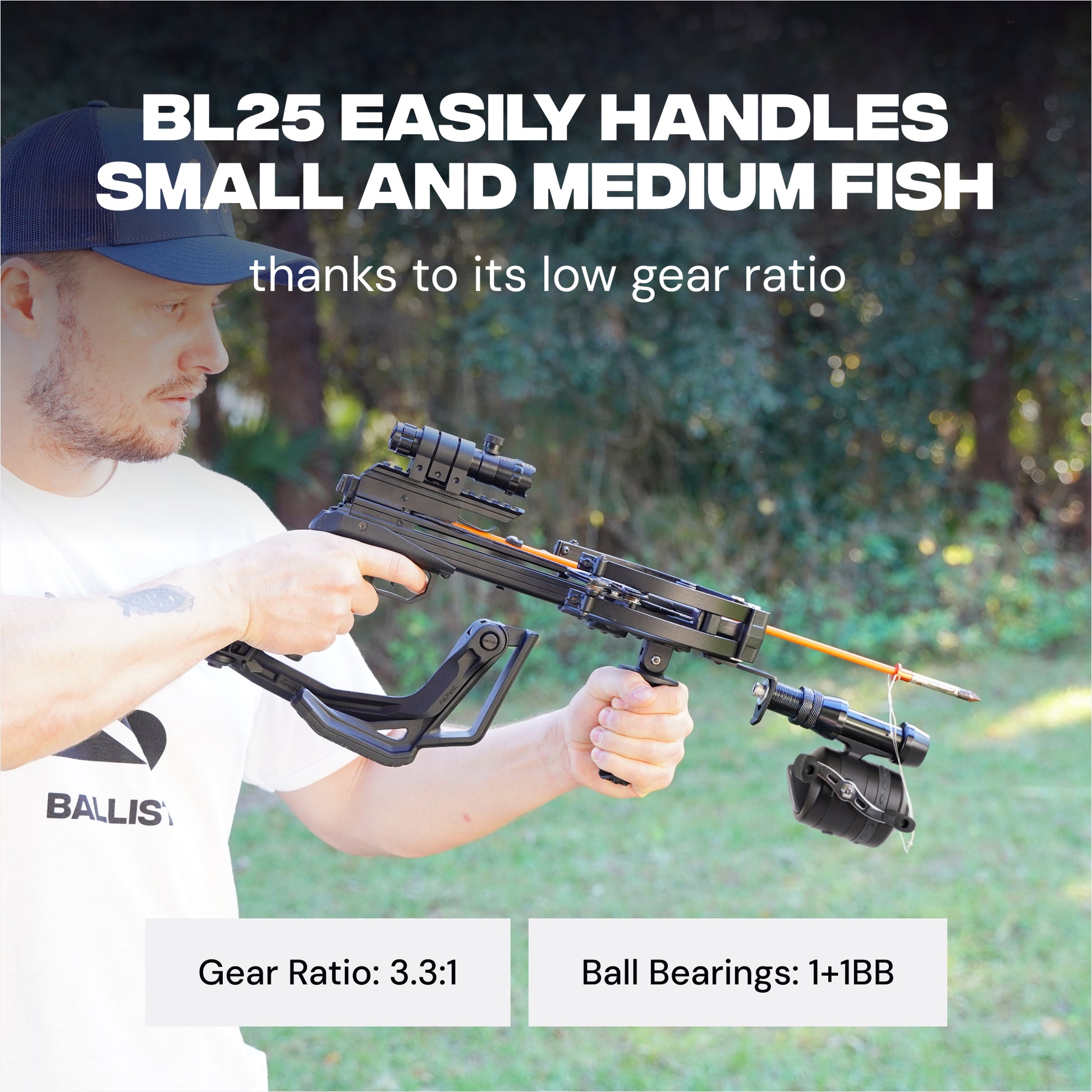 crossbow fishing accessories Mini Striker The Legend Kit, Compound Self Cocking Pistol with Fishing Kit, Guideline, Optics, Detachable Buttstock and More! : Sports & Outdoors cast reels. AMS Retriever Pro Crossbow Kit