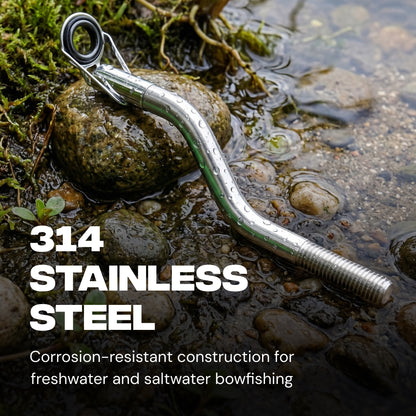 Bowfishing Line Guide, 314 Stainless Steel Crossbow Attachment