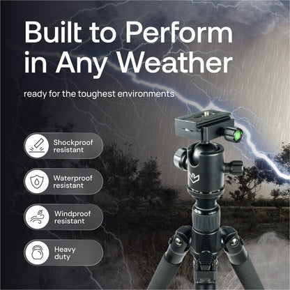 Tripod Hunting & Outdoor Tripod 303 – 155cm Max, 10KG Load Capacity w/ Carry Bag