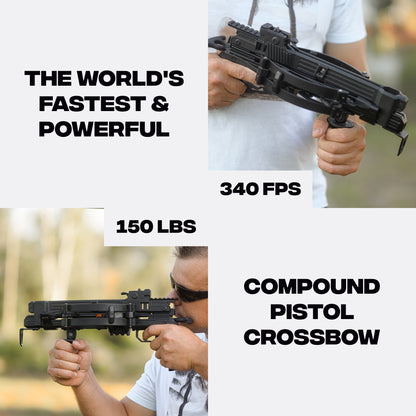 Mini BAT Reverse Crossbow with Magazine - 340 FPS, 150lbs - Refurbished
