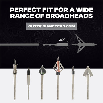 Stainless Steel Penetrator Insert Adapter Archery Arrow Shaft ID 4.2mm (12pcs)