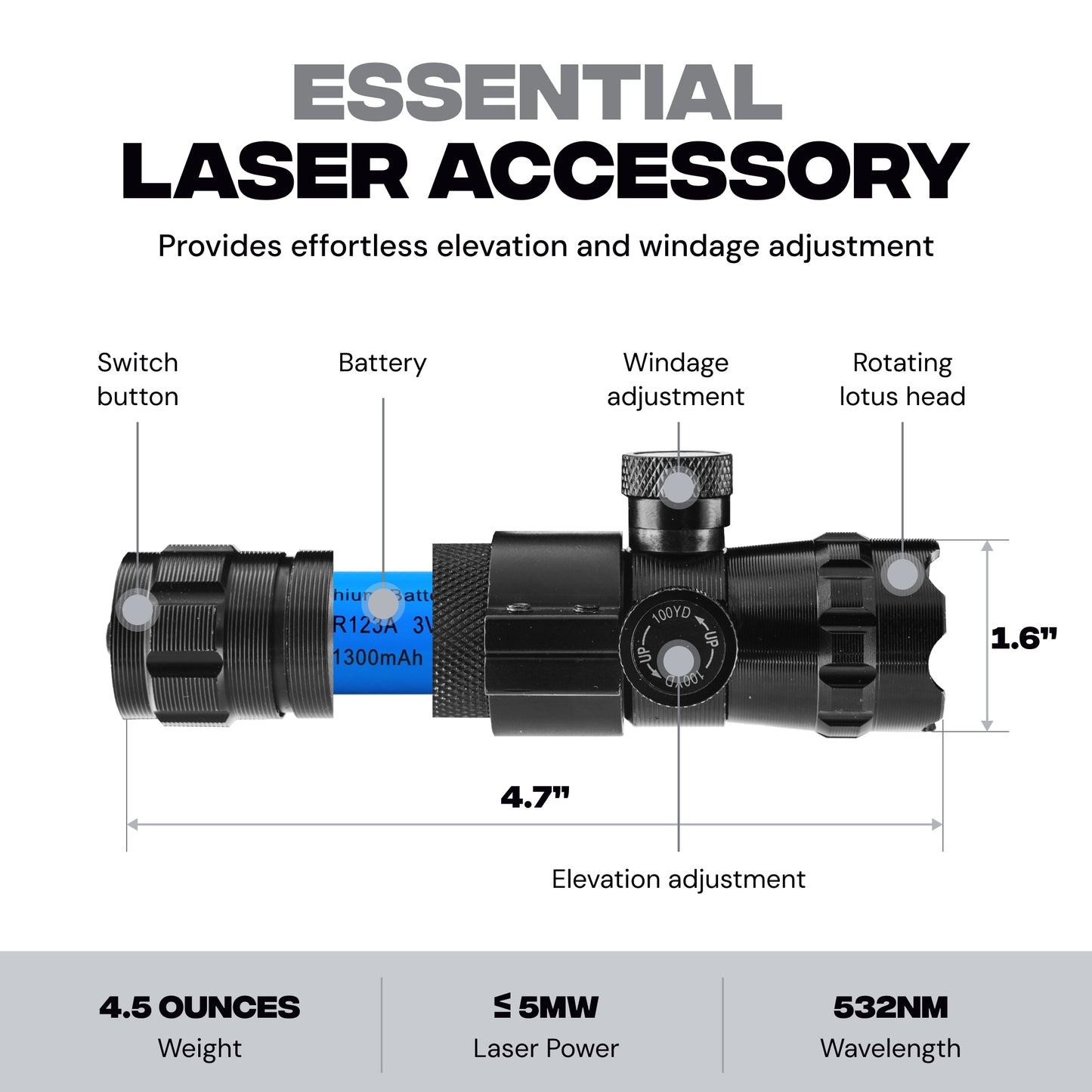 Advanced Bowfishing Kit: BL33 Spincast Reel, Bowfishing Arrows, Green Laser Sight & More