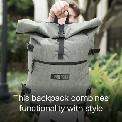 CityRoll Easy Access Backpack - Dark Green - 20 L