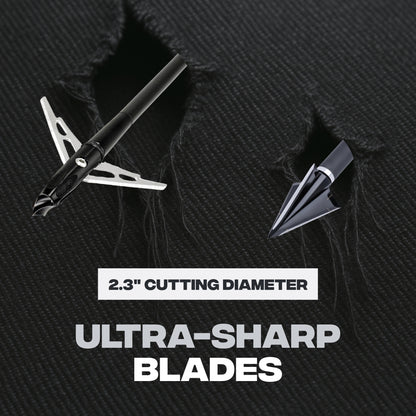 Mechanical Broadheads – 100 Grain, 2-Blade Expandable – 3 Pack