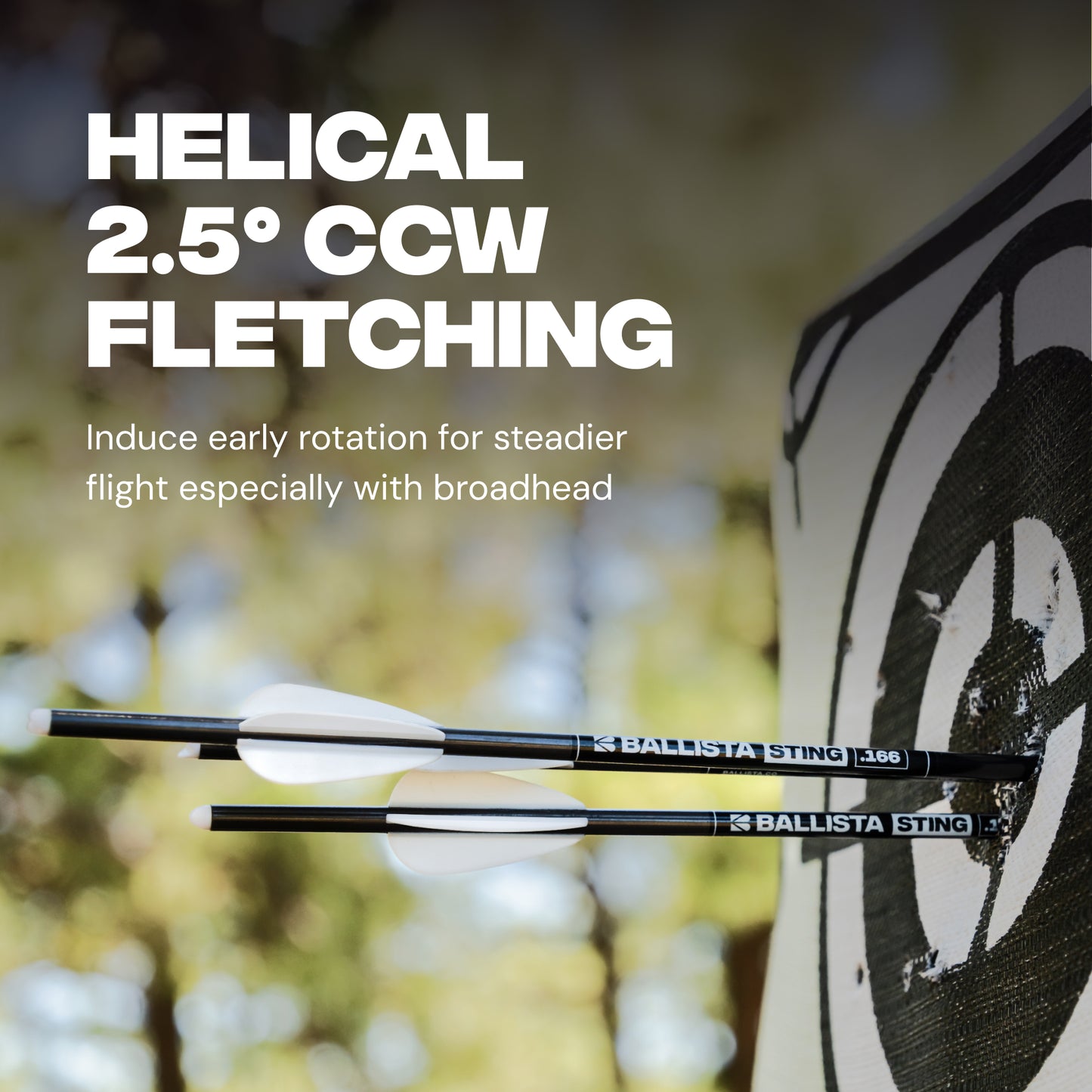 16" Micro-Diameter Sting Helical 3-Vanes Carbon Bolts – Built for Hawkwing