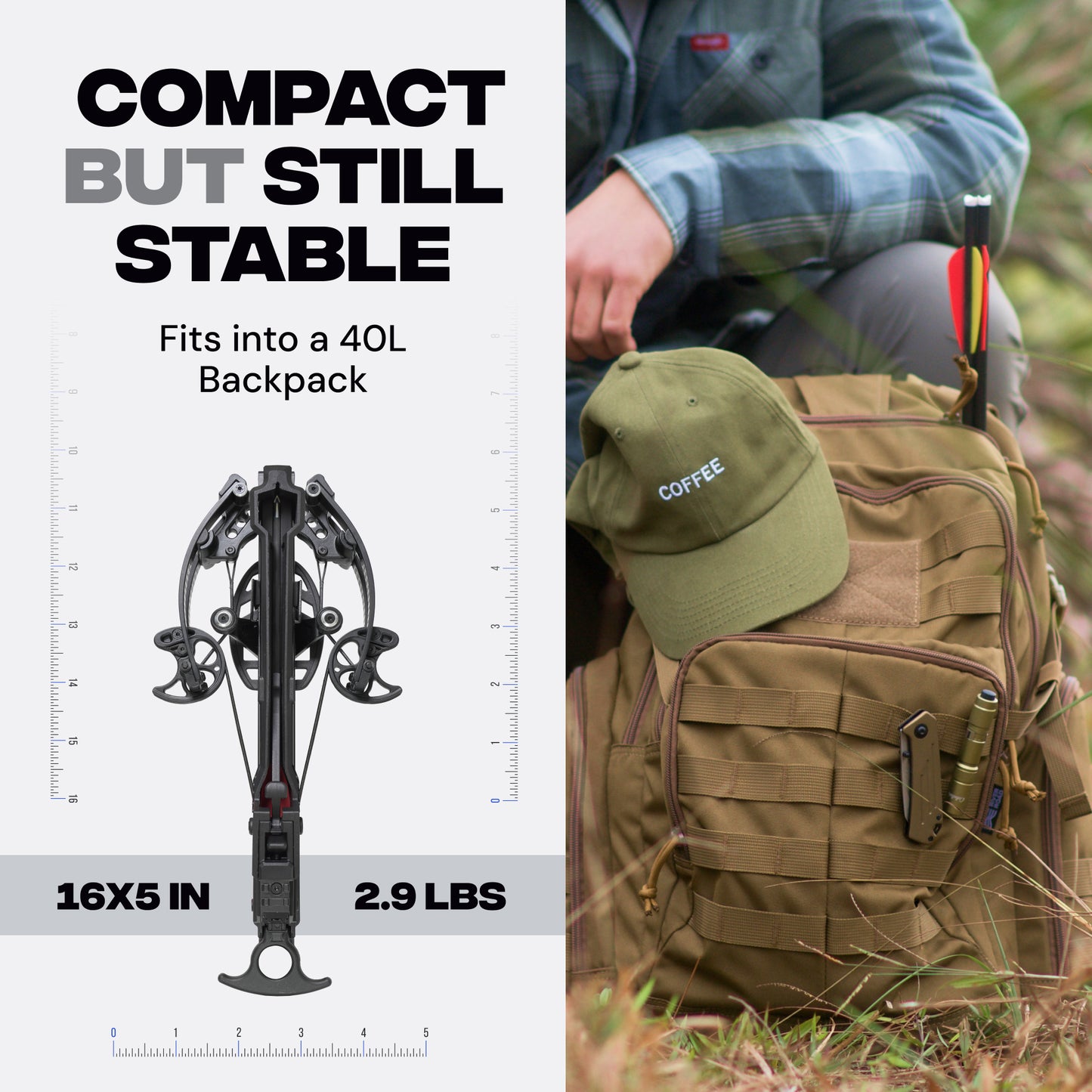 Ballesta pequeña compuesta BALLISTA BAT con cargador - Reacondicionada