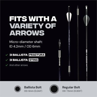 4.2mm Arrow Penetrator Insert 150gr Stainless Steel Adapter - 12pcs