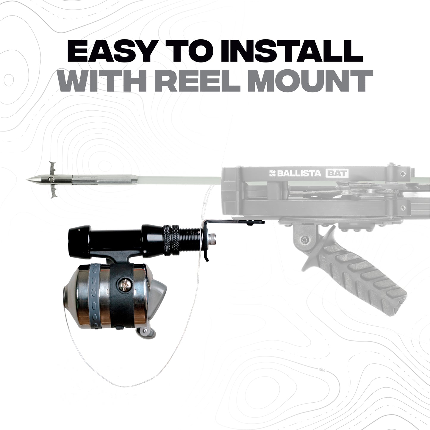 Basic Bowfishing Kit: BL25 Spincast Reel, Bowfishing Arrows, Green Laser Sight, Reel Mount Seat