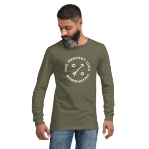 Unisex-long-sleeve-tee-military-green-front- B B - BALLISTA Crossbows for Fishing, Hunting and Entertainment