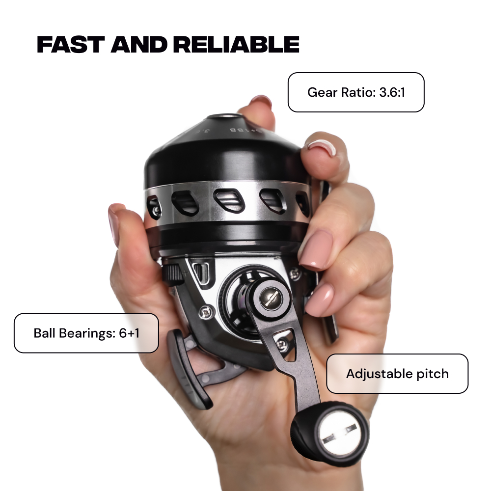  BTER Spincast Fishing Reel, Professional Adjustable Push Button  Slingshot Fishing Reel, Aluminum Alloy Durable Portable Outdoor Lure Fishing  Wheel for Outdoor Fishing, Boat Fishing(BL33), White : Sports & Outdoors