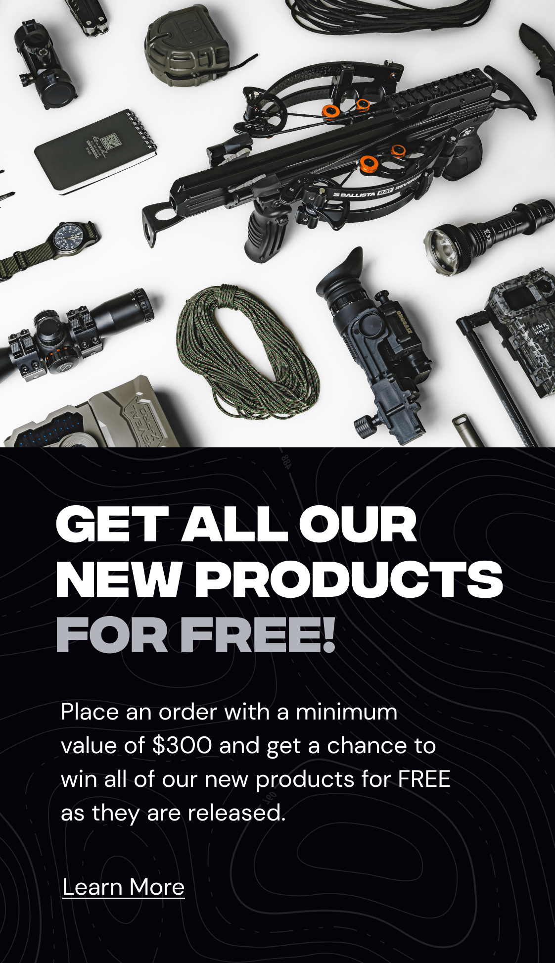 Get all our new products for free!