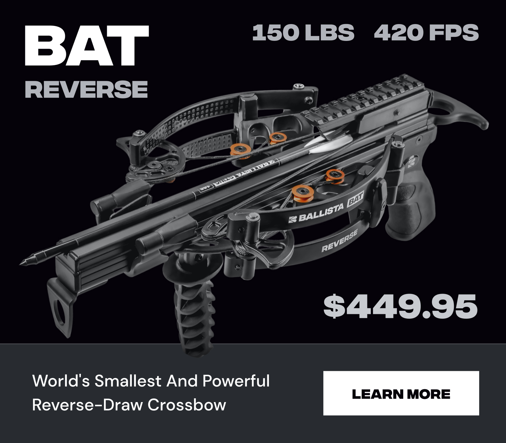Bat Reverse Pistol Crossbow