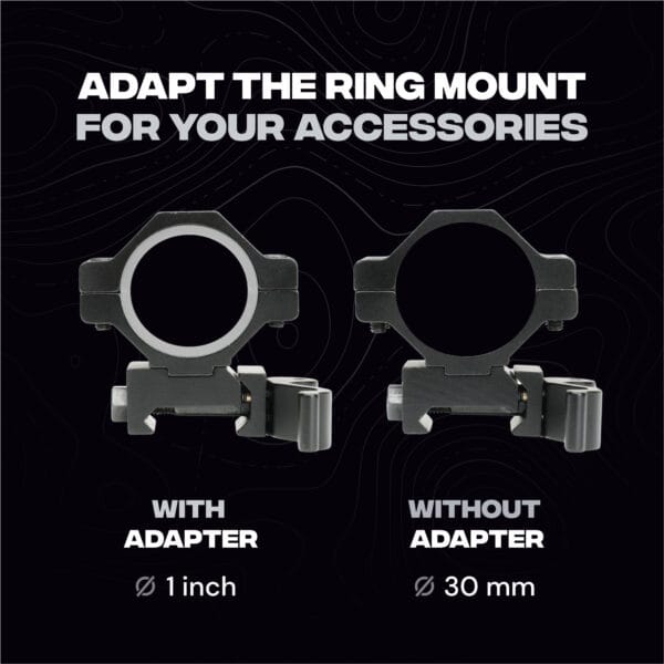 Mighty Tactical Quick Release Scope Ring Mount 25.4mm/30mm for 20mm Rail - Image 4