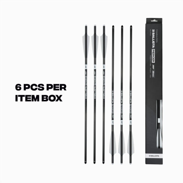 PIERCER 3-Vanes Carbon Crossbow Bolts - Half-Moon Nock - Pack of 6 - Image 9